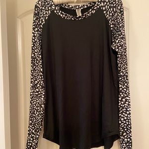 Black and White Baseball Tee